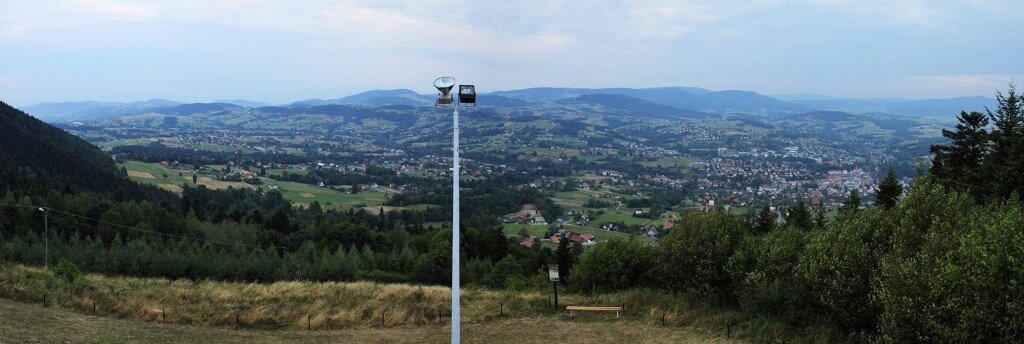 Miejska Góra w Limanowej - panorama ze szczytu